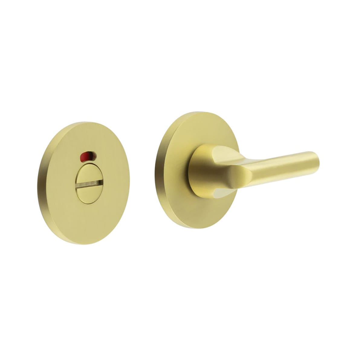 Bathroom Turn & Release with Indicator - 54mm Diameter - Satin Brass