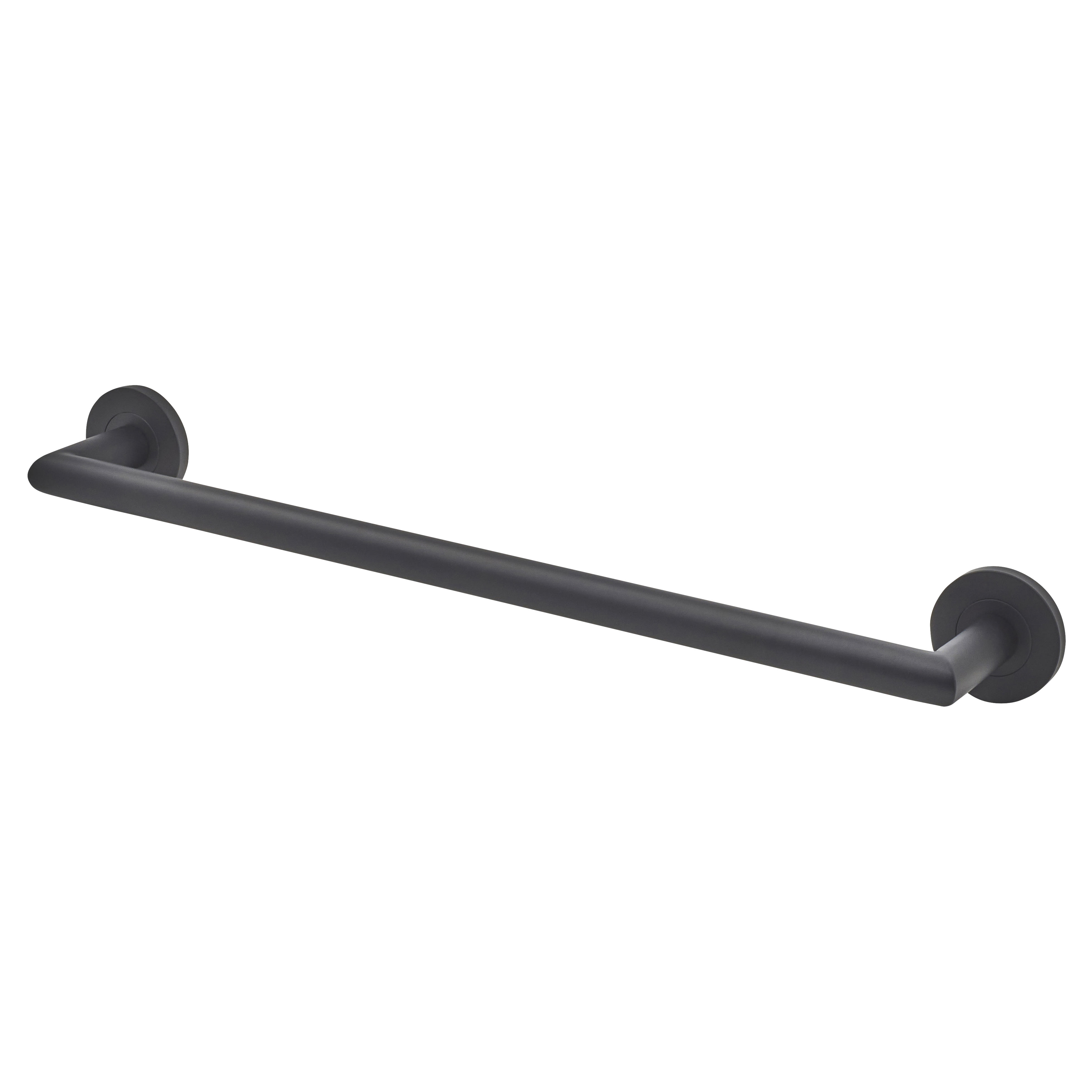 Classic Round Towel Rail - 453 x 67 x 19mm - Matt Black