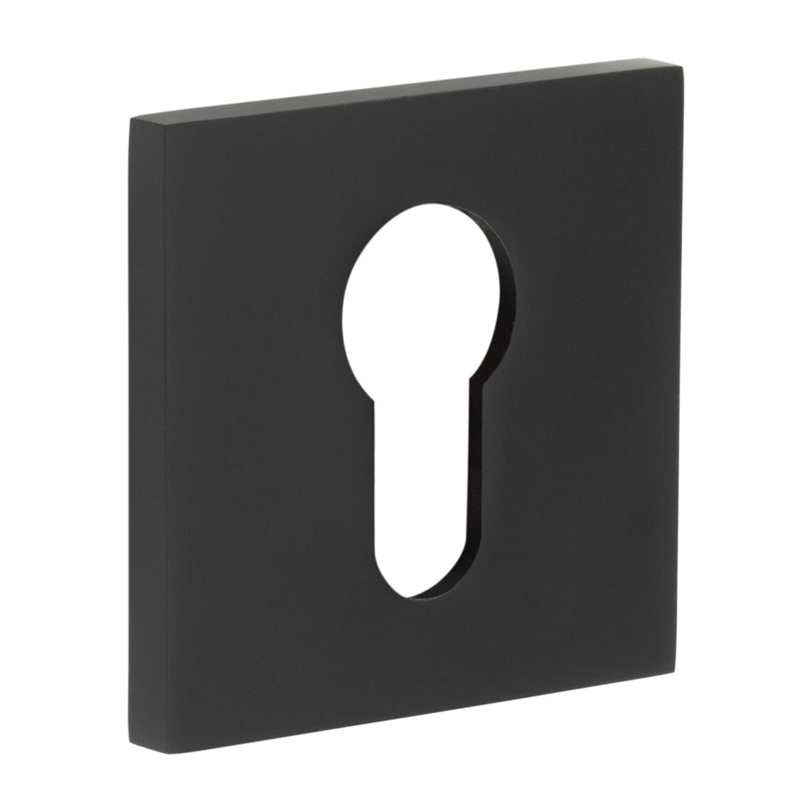 Square Escutcheon - 54 x 54mm - Euro - Black