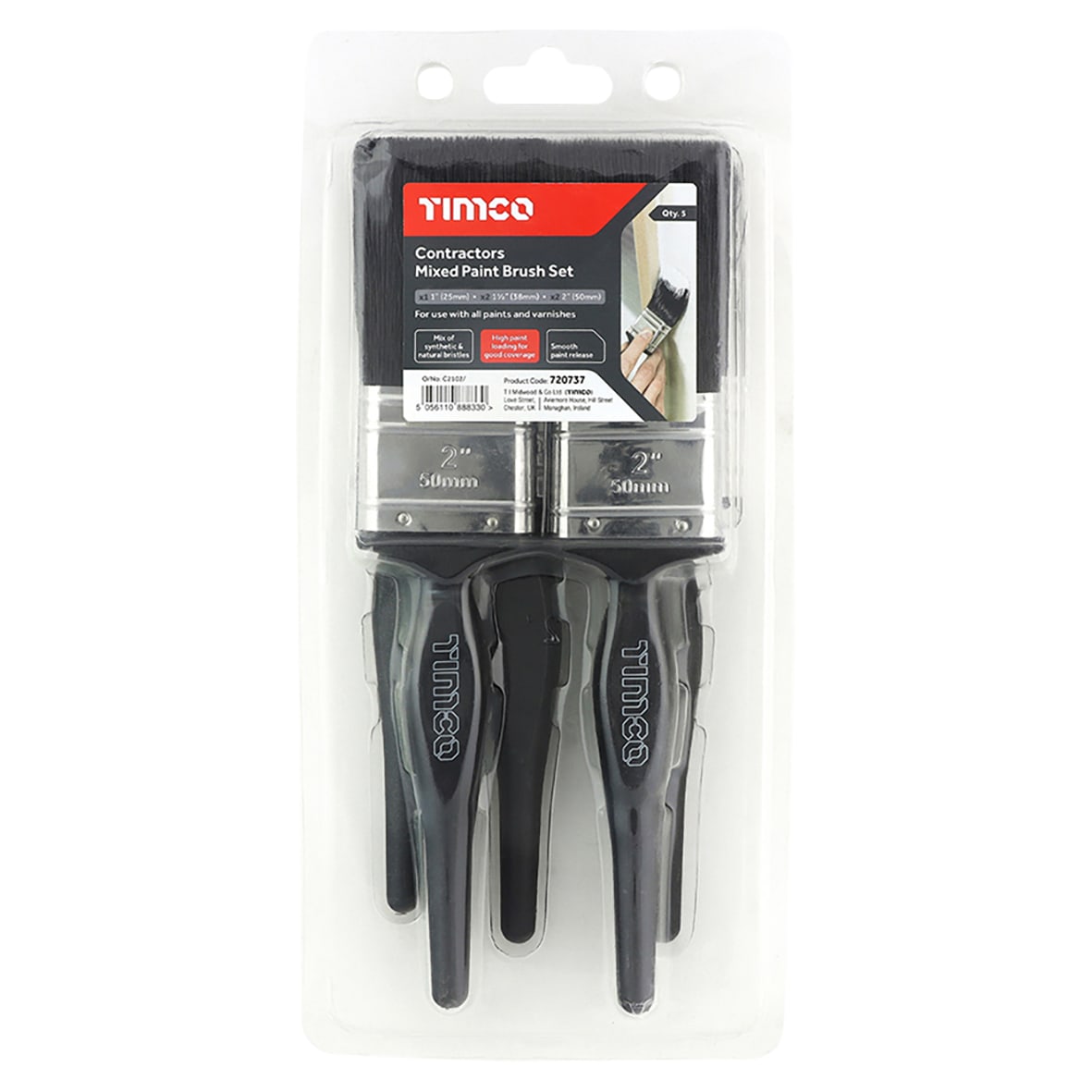 Contractors Paint Brush - Pack of 5