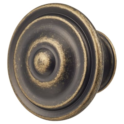 Alcott Round Cabinet Knob - 35mm Diameter - Antique Brass