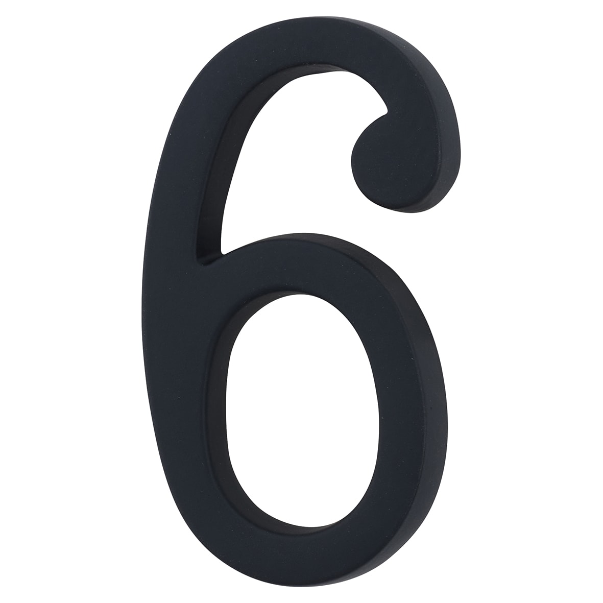 76mm Concealed Screw Fix Door Numeral - 6 / 9 - Matt Black