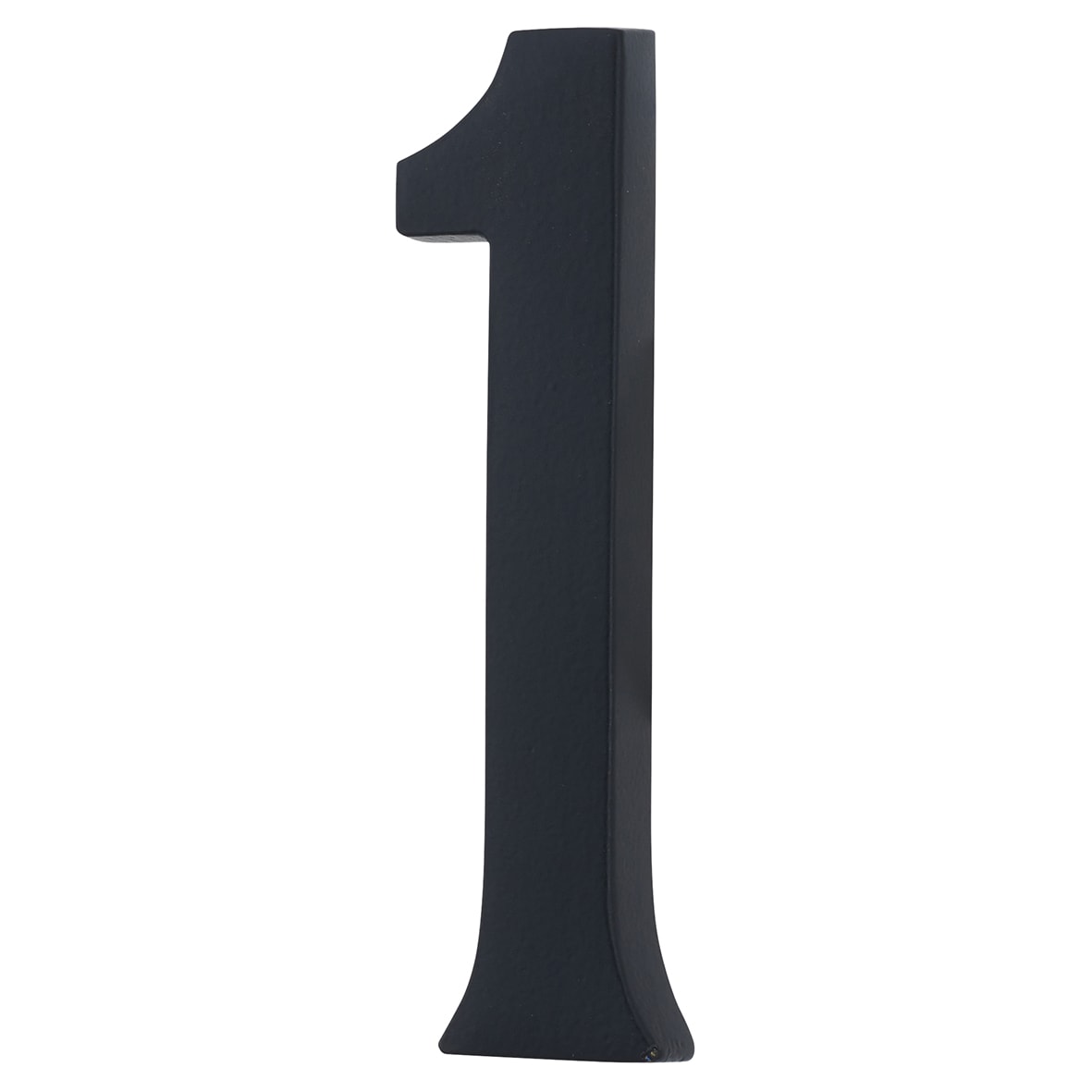 76mm Concealed Screw Fix Door Numeral - 1 - Matt Black