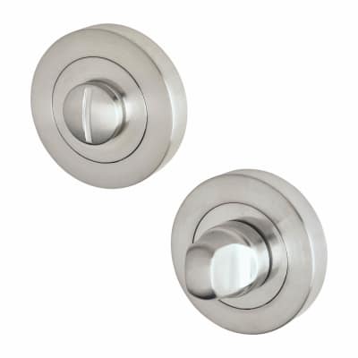 Bathroom Turn & Release - 52mm Diameter - Satin Chrome