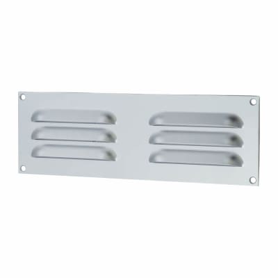 Hooded Louvre Vent - 229 x 76mm - 3973mm² Free Air Flow - Satin Aluminium