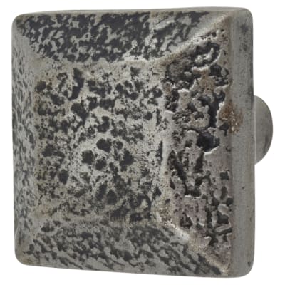Vintage Square Cabinet Knob - 30 x 30mm - Pewter Effect