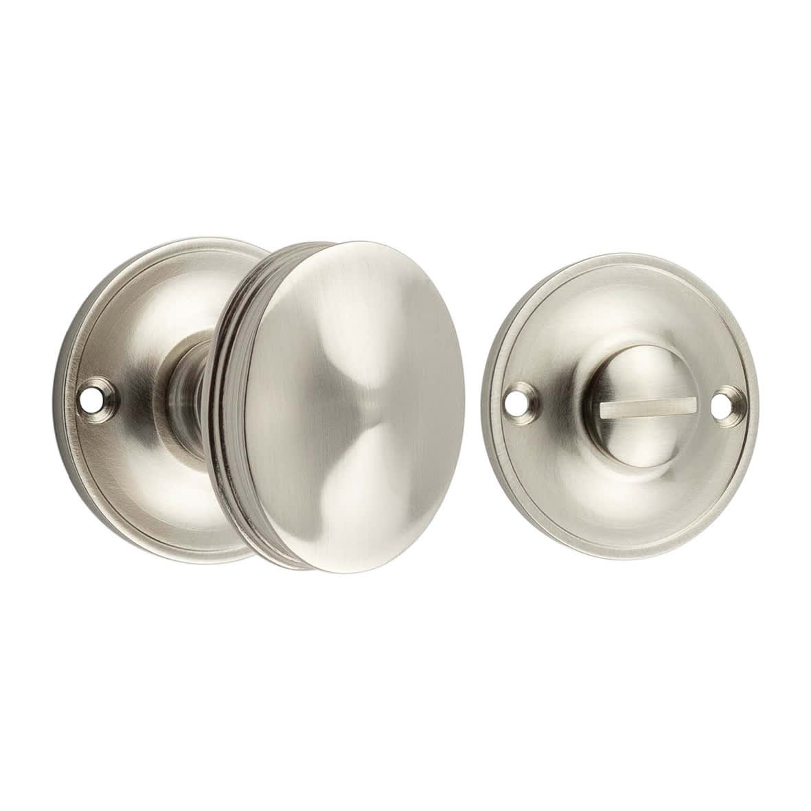 Bathroom Turn & Release - 40mm Diameter - Satin Nickel