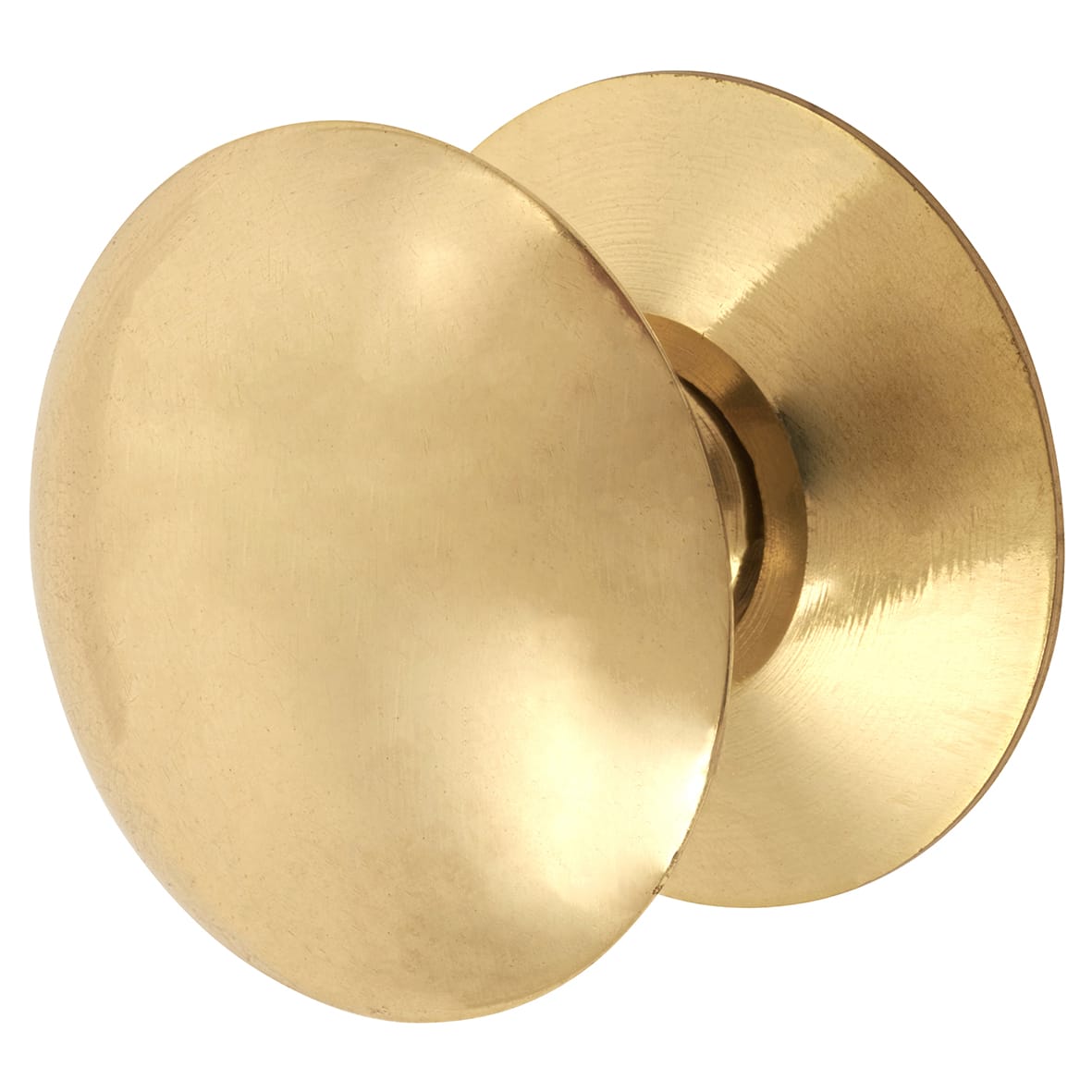 Budget Victorian Round Cabinet Knob - 25mm Diameter - Polished Brass