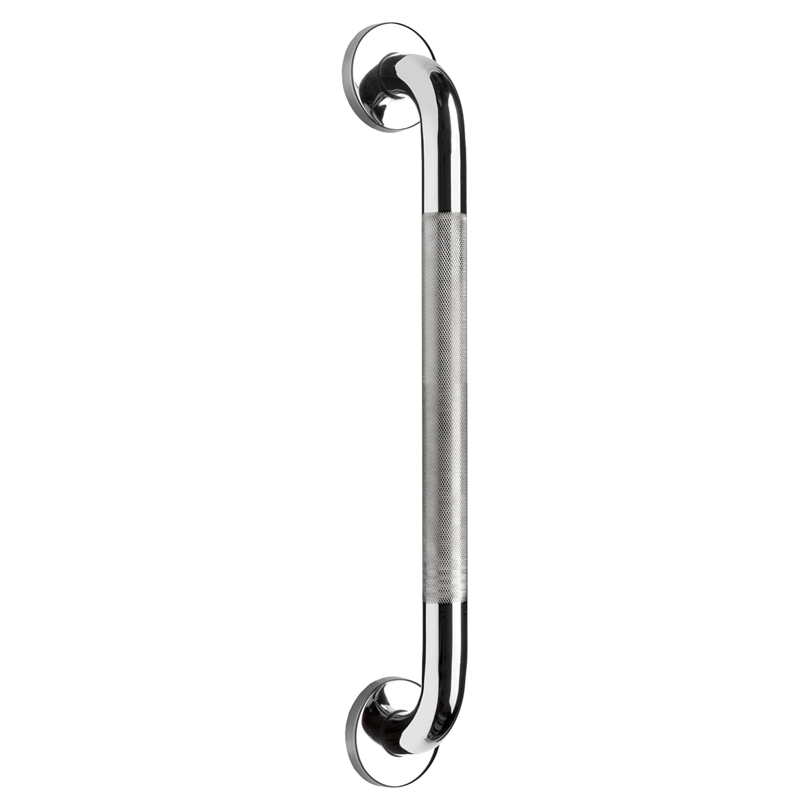 32mm Stainless Steel Grab Rail with Anti-Slip Grip - 450mm Length - Polished Chrome