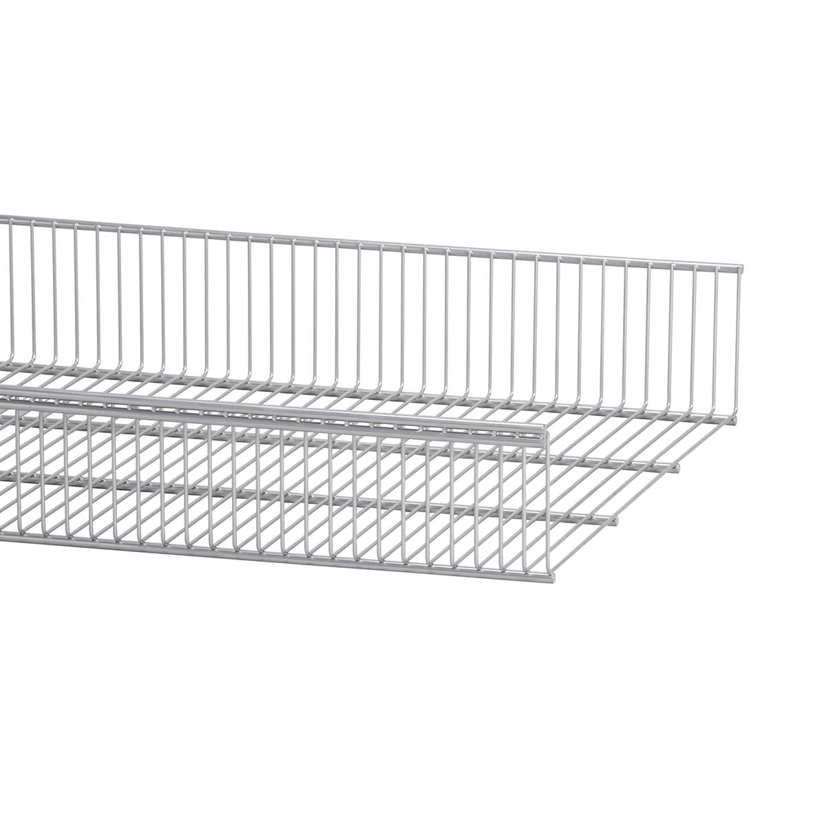 Top Track System - Click In Ventilated Wire Basket Shelf - 607 x 438mm - Platinum