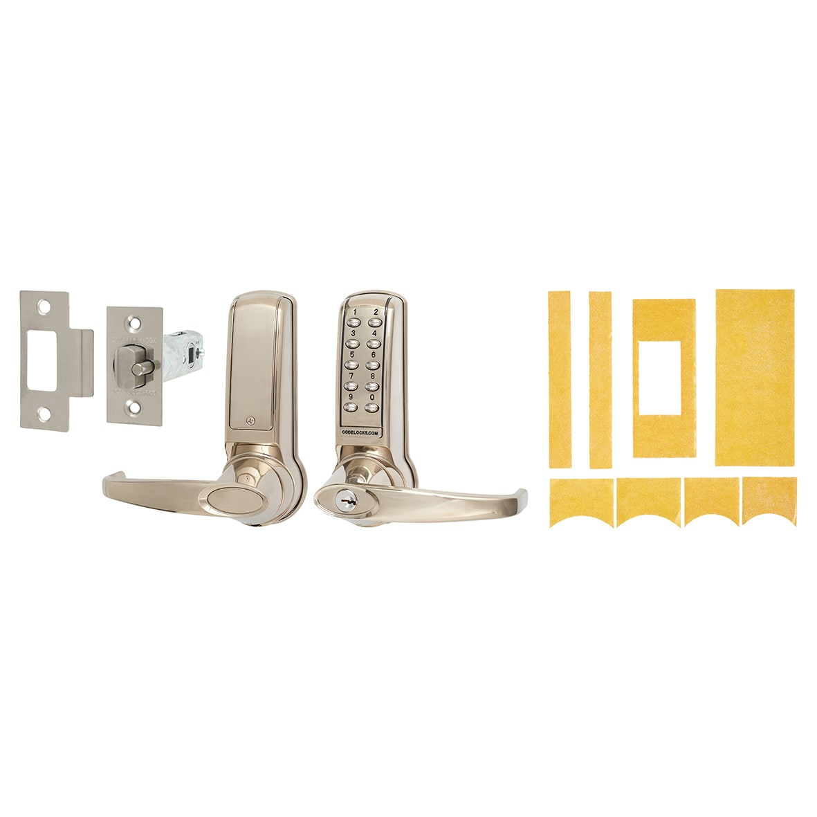 Digital Code Operated Lock and Latch with Intumescent - Stainless Steel