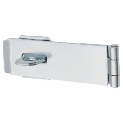 Light Duty Safety Hasp & Staple - 115mm Length - Bright Zinc Plated