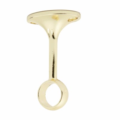 19mm Hanging Rail Centre Bracket - Polished Brass