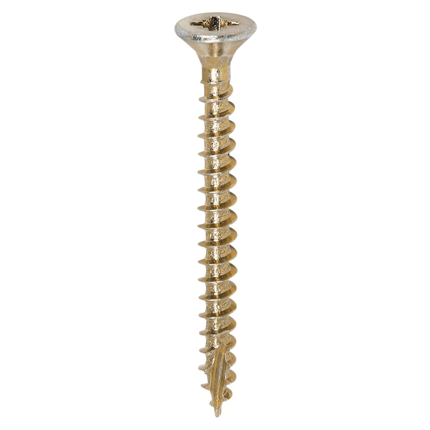 Classic Pozi Countersunk Wood Screws - 4.5 x 45mm - Yellow Zinc - Pack of 200