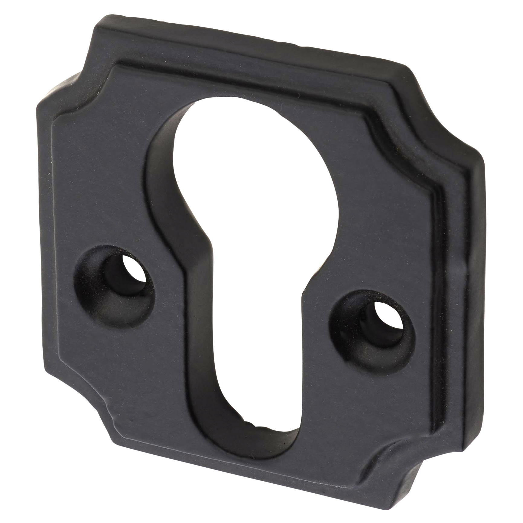 Escutcheon - 40mm Diameter - Euro - Smooth Black