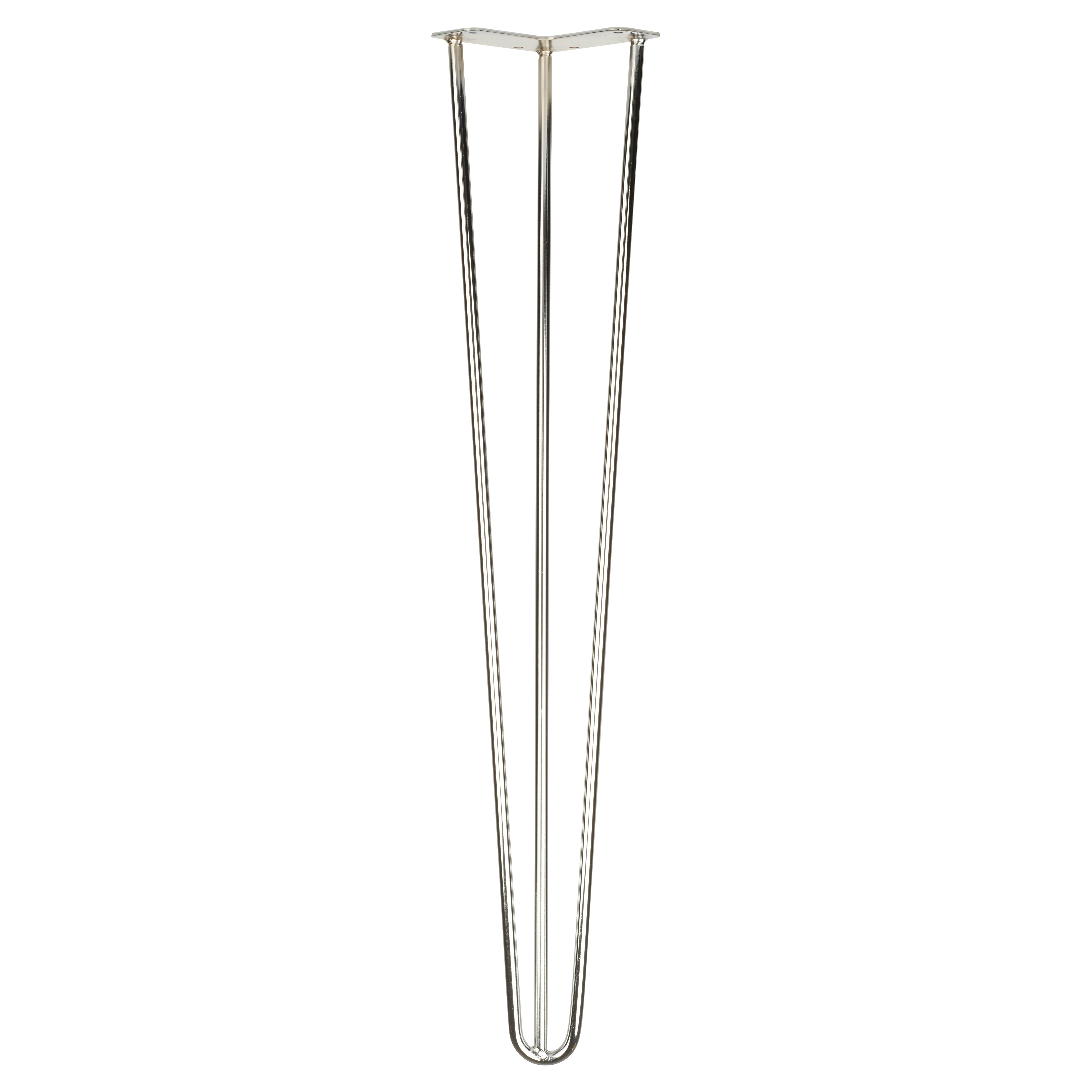 Hairpin Leg - 3 Pin - 700mm Height - Chrome - Pair