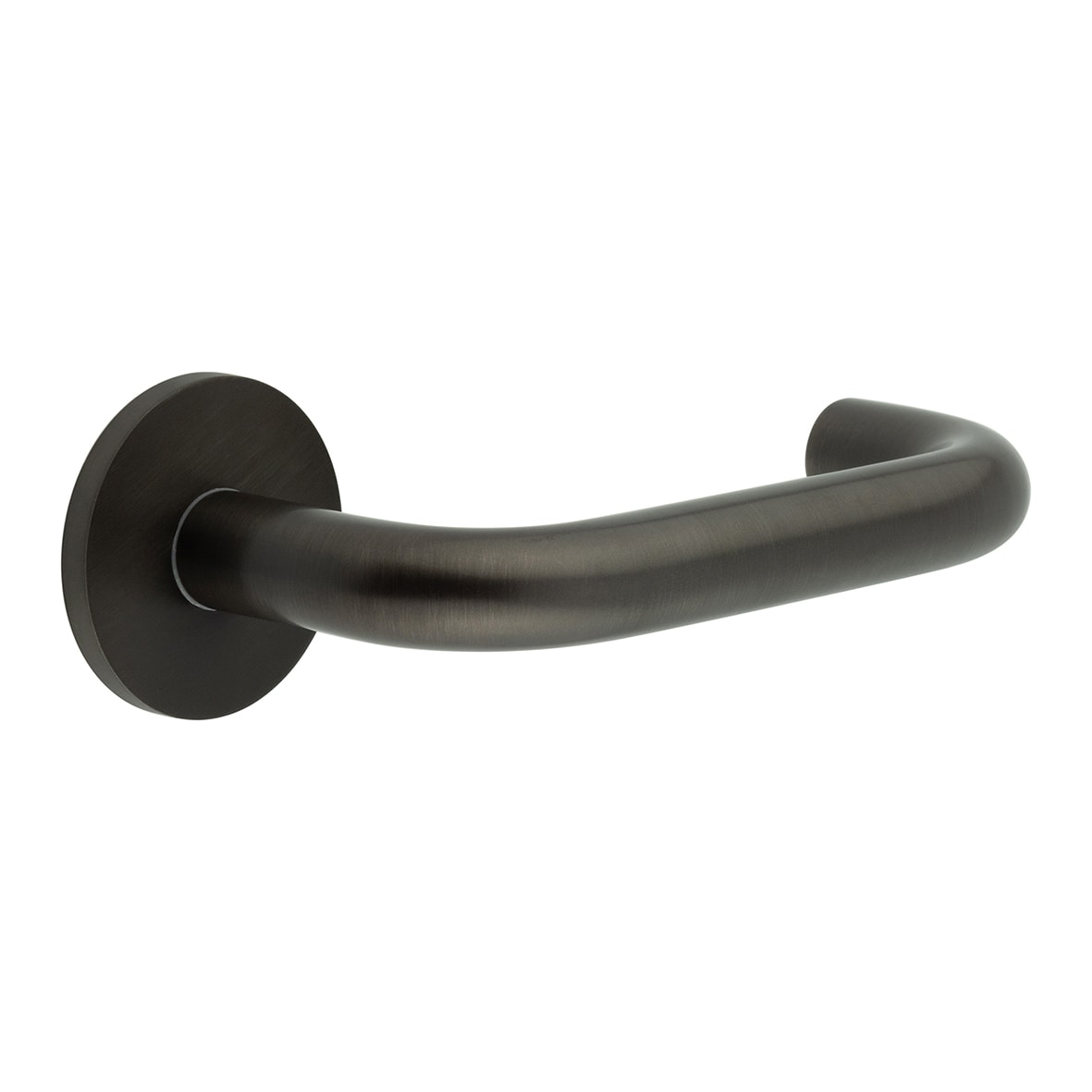 Dark Bronze Fixed Dead 19mm Return to Door Handles on Round Rose - CR-106 Range