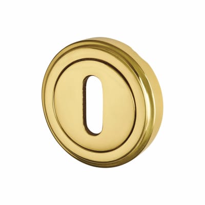 Marcus Escutcheon - 48mm Diameter - Keyhole - Polished Brass