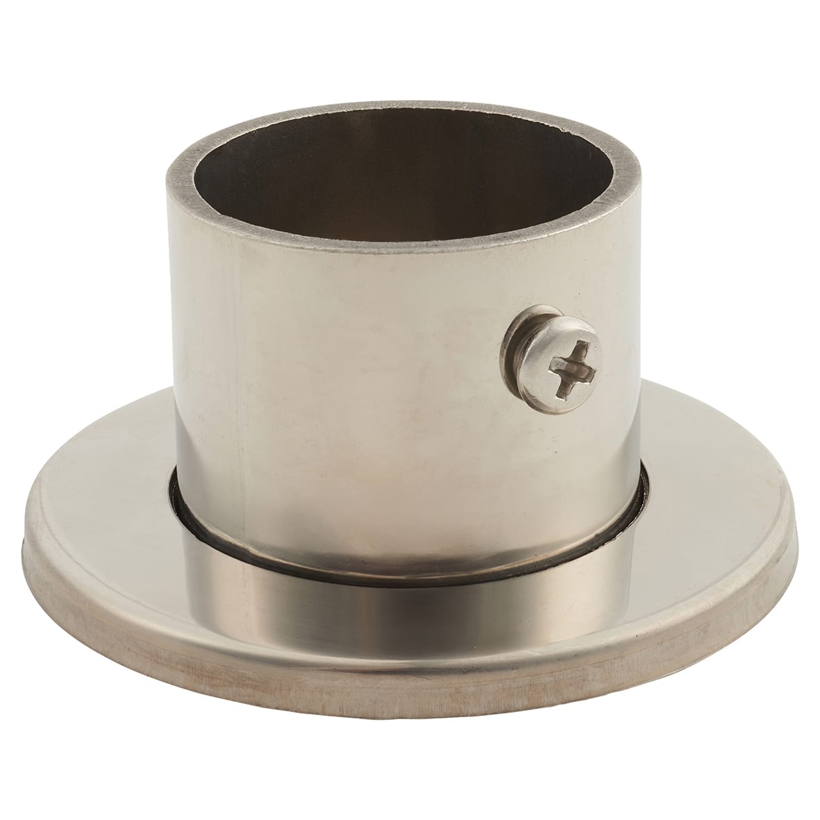 32mm Tube Hanging Rail End Socket - Polished Stainless Steel
