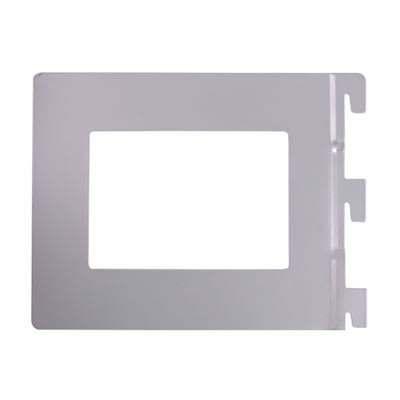 Twin Slot Shelf Book End - 142 x 118mm - Silver