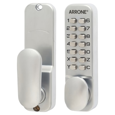 Fire Rated Mechanical Code Lock - Holdback Option - Satin Chrome