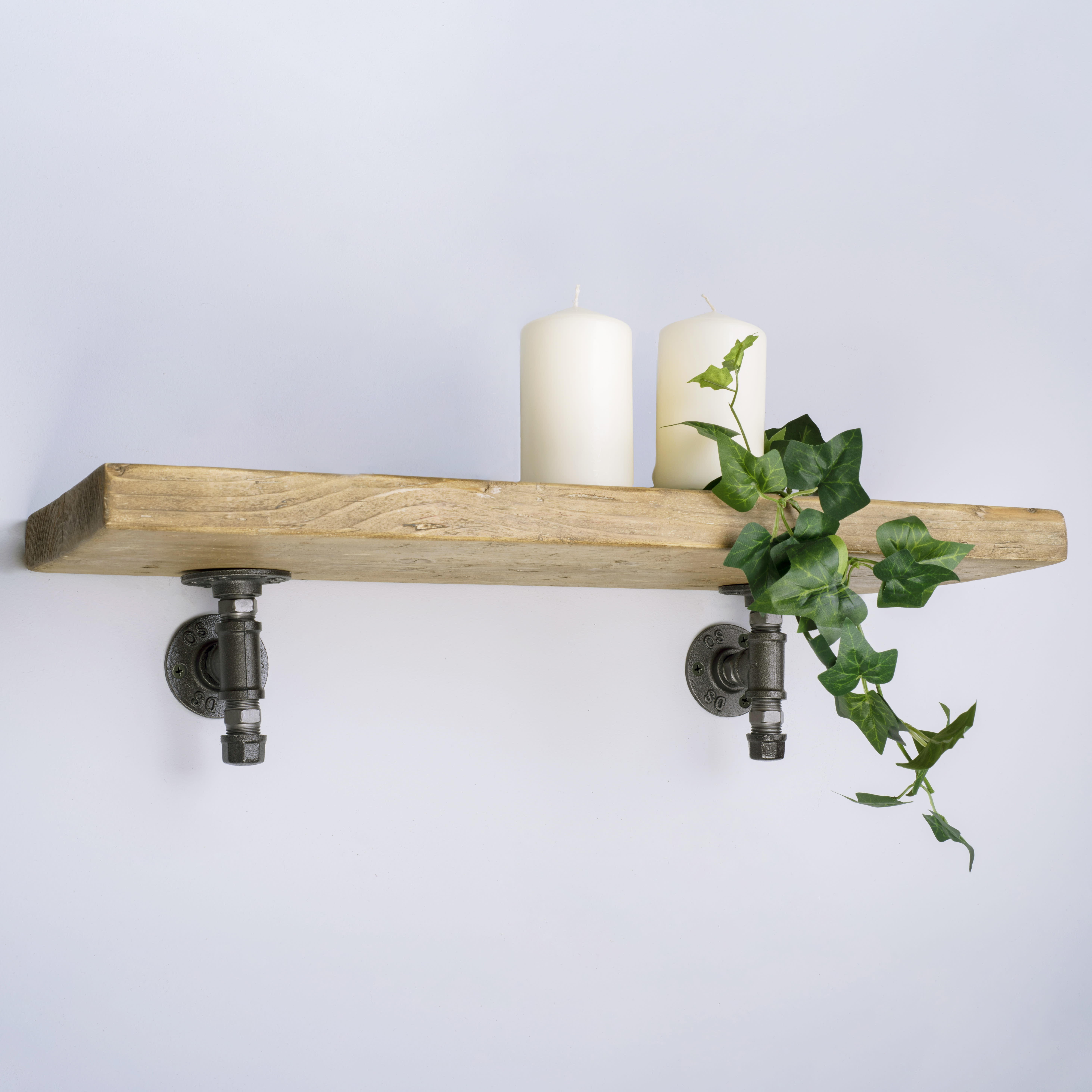 1/2" Pipe Shelf Bolted Bracket Kit - Black - Pack of 2