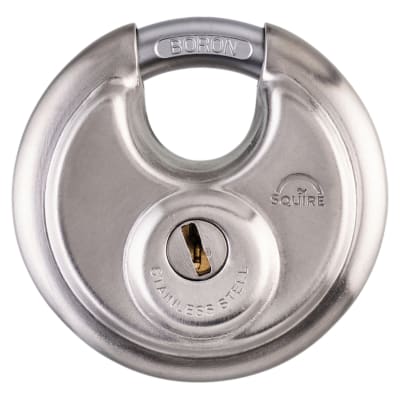 Disc Padlock - 70mm Body - 17 x 17.5mm Shackle - Keyed Alike - Silver