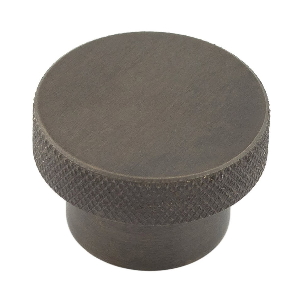 Wenlock Knurled Round Cabinet Knob - 40mm Diameter - Dark Bronze