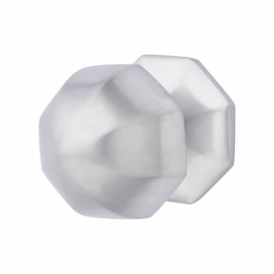 Satin Chrome Octagonal Centre Door Knob - 64mm Rose Diameter