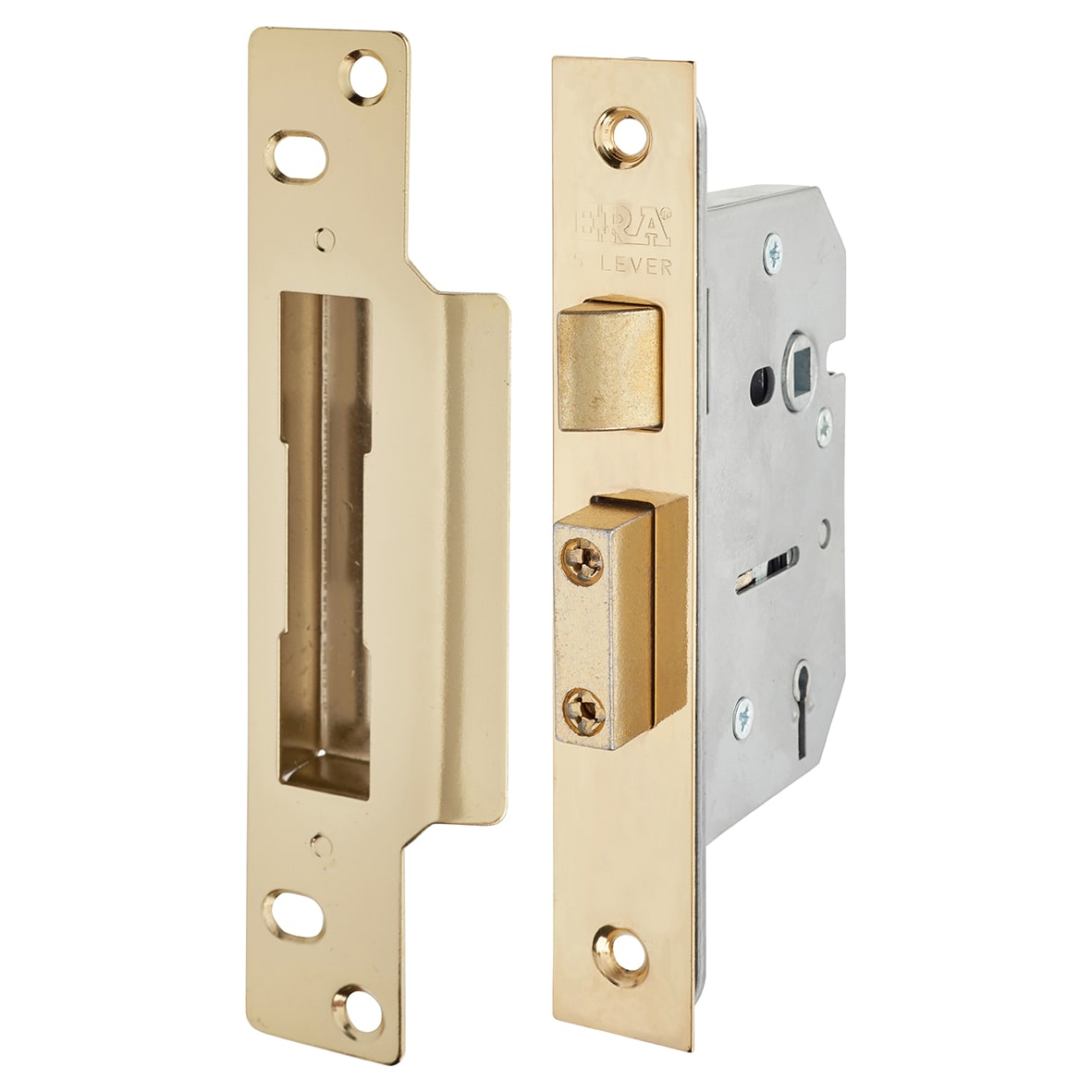 Viscount Bolt Through 5 Lever Sashlock - 76mm Case - 56mm Backset - Polished Brass
