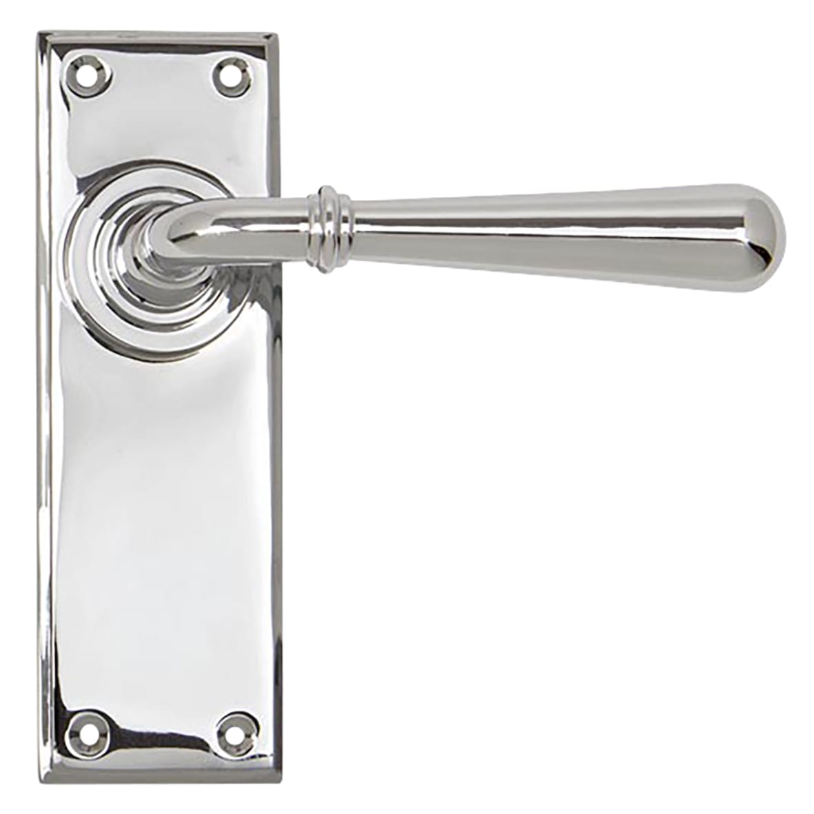 Polished Chrome Latch Door Handles - Newbury Range - 152 x 50mm