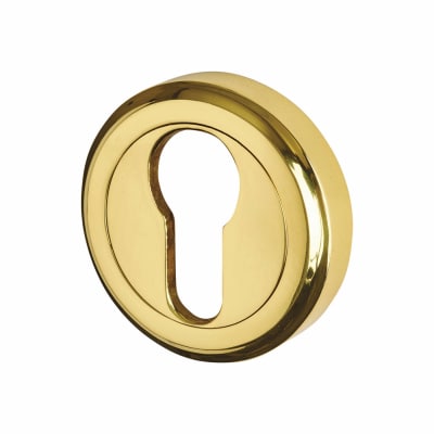 Marcus Escutcheon - 48mm Diameter - Euro - Polished Brass
