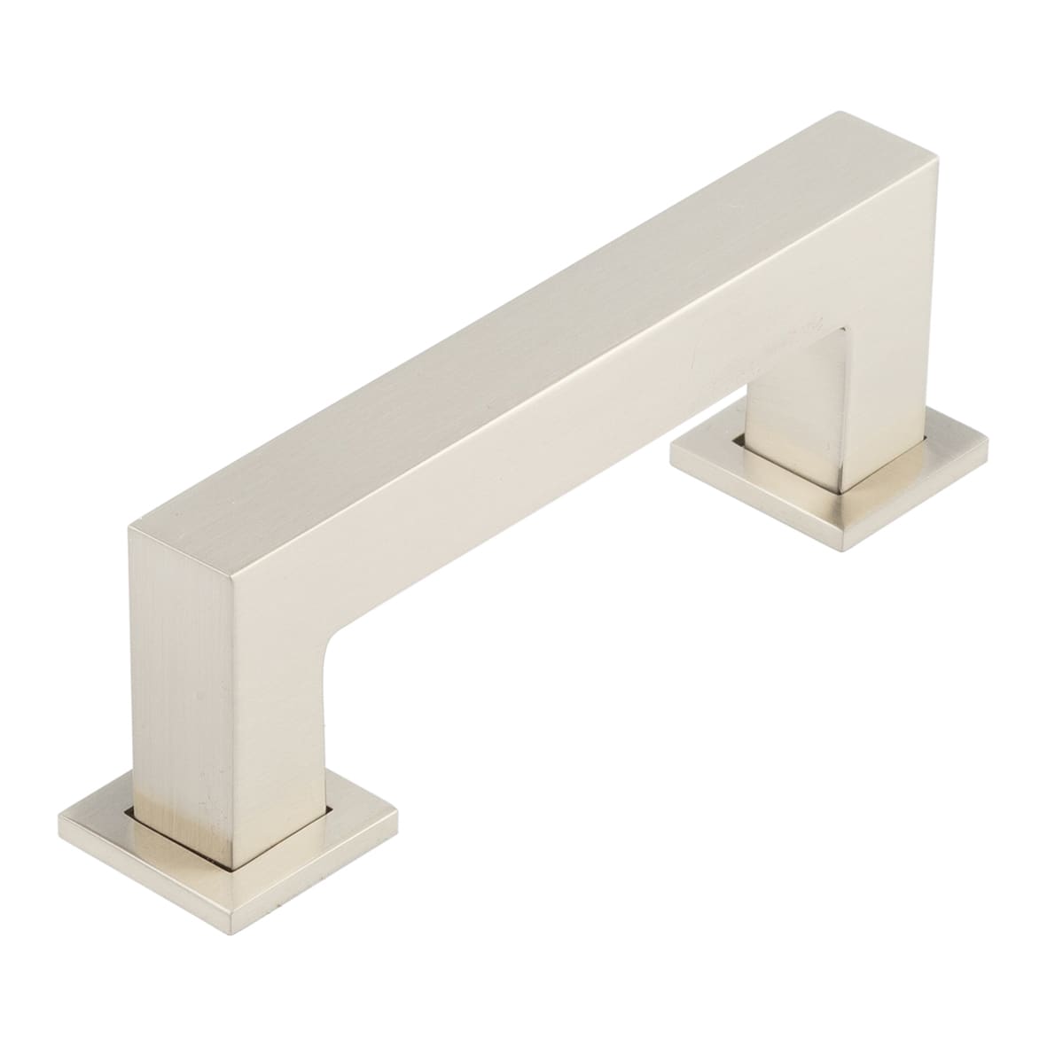 Trafalgar 25mm Square D-Bar Cabinet Pull Handle - 96mm c/c - Satin Nickel