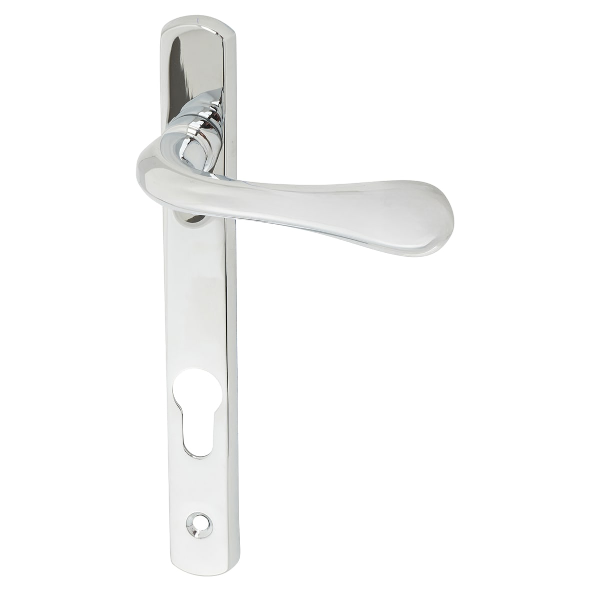 Polished Chrome uPVC Narrow Multipoint Door Handles - 92mm c/c - Astro Range