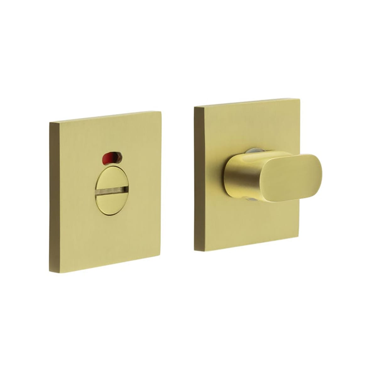Square Turn & Release with Indicator - 54 x 54mm - Satin Brass