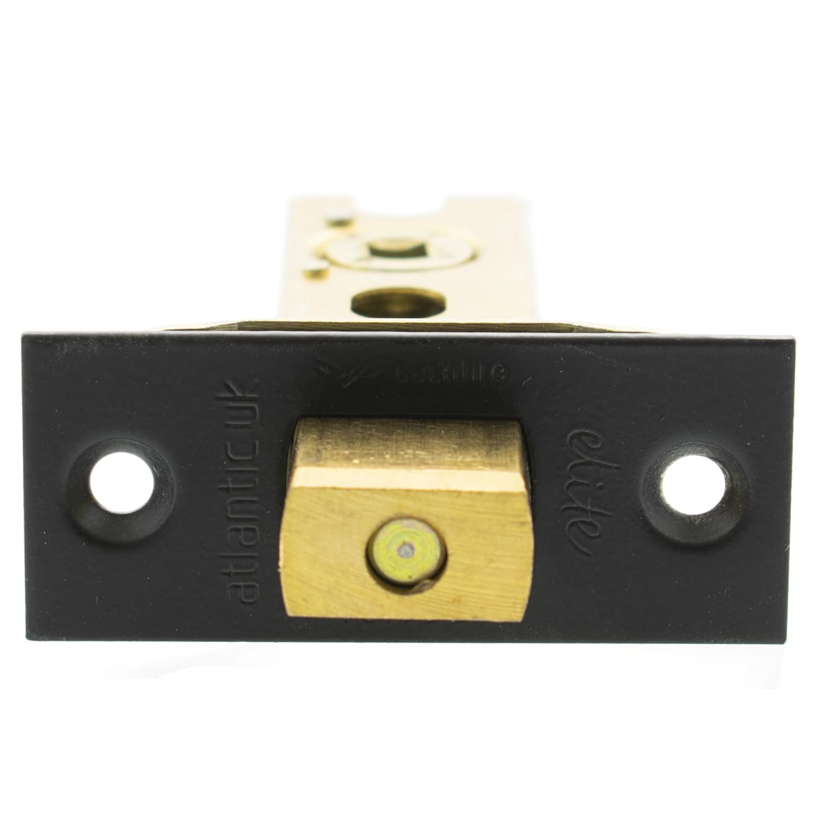 Fire-Rated Bolt Through Tubular Bathroom Deadbolt - 78mm Case - 57mm Backset - Square - Matt Black