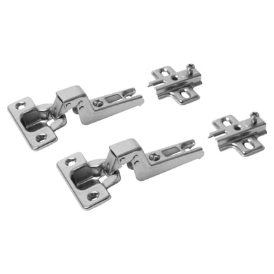 Slide-On Soft Close Cabinet Hinge - 95° - Inset - Zinc Plated - Pair