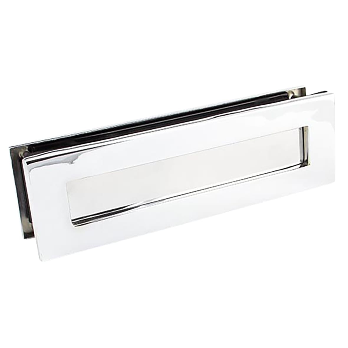 Traditional Letter Plate - 315 x 92mm - Door Thickness 42-72mm - Polished Chrome 218653P