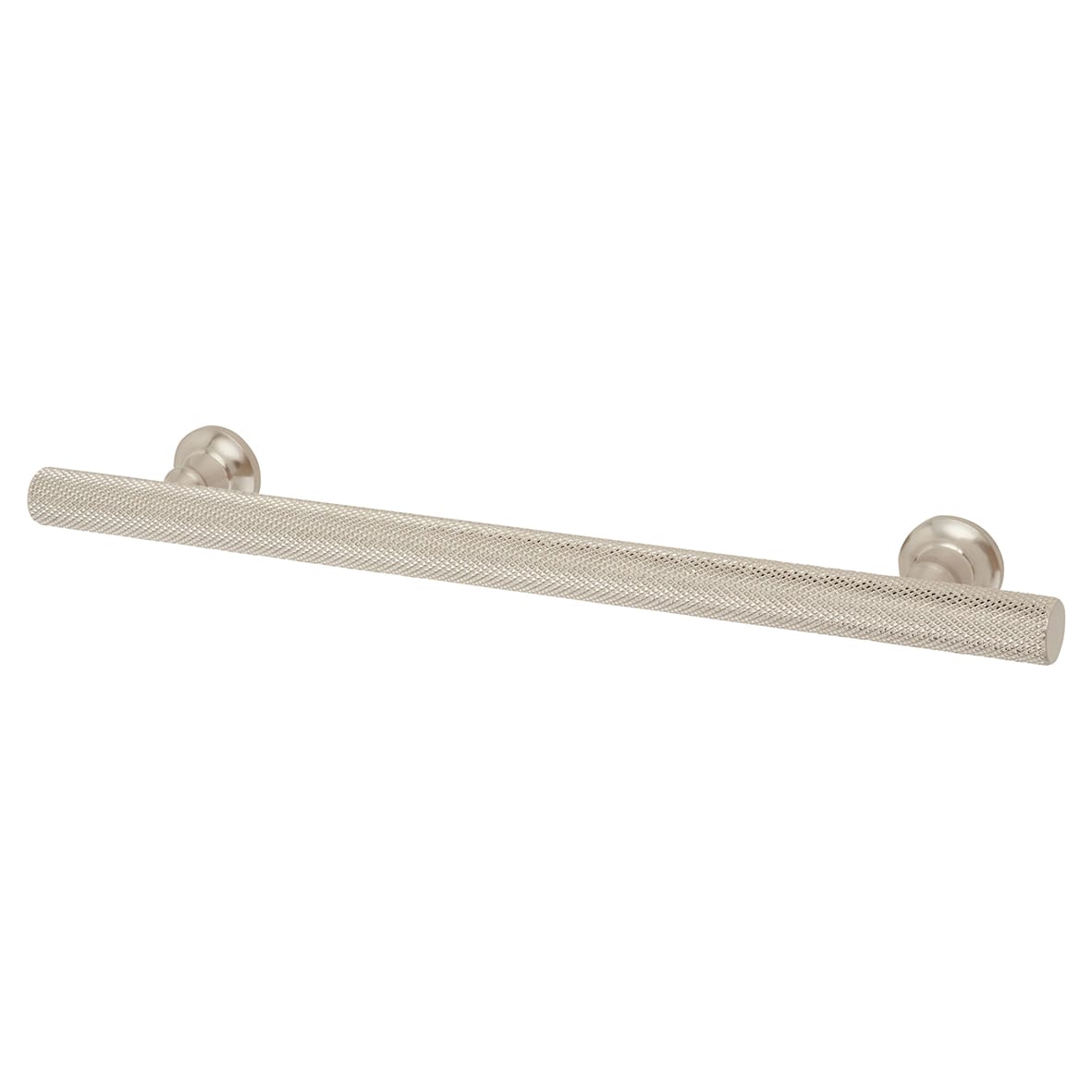 York 12mm Knurled T-Bar Cabinet Pull Handle - 160mm Centres - Satin Nickel