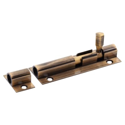Antique Brass Straight Barrel Bolt - 75 x 25mm