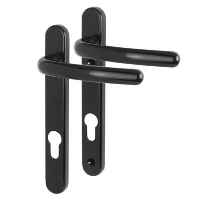 Windsor uPVC Multipoint Door Handle - 92mm c/c - Black
