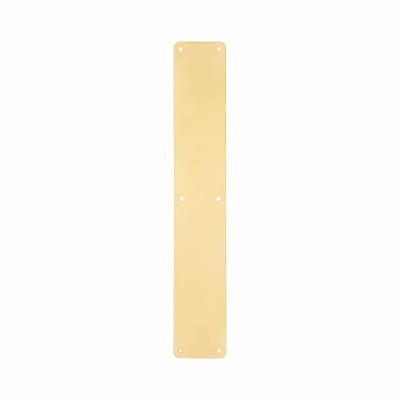 Solid Brass Plain Finger Plate - 450 x 75 x 1.5mm - Polished