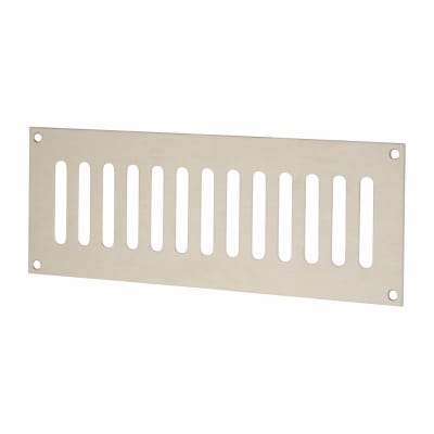 Plain Slotted Vent - 242 x 89mm - 4370mm² Free Air Flow - Satin Stainless Steel
