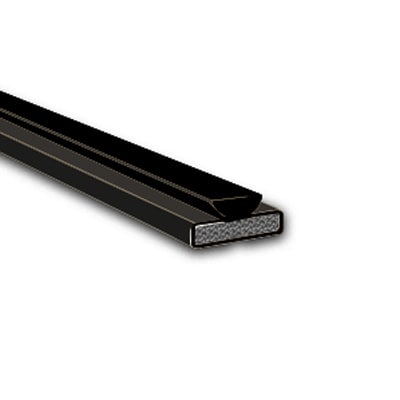 Fire & Smoke Intumescent Strip - - 20 x 4 x 2100mm with Brush - Black - Pack of 10