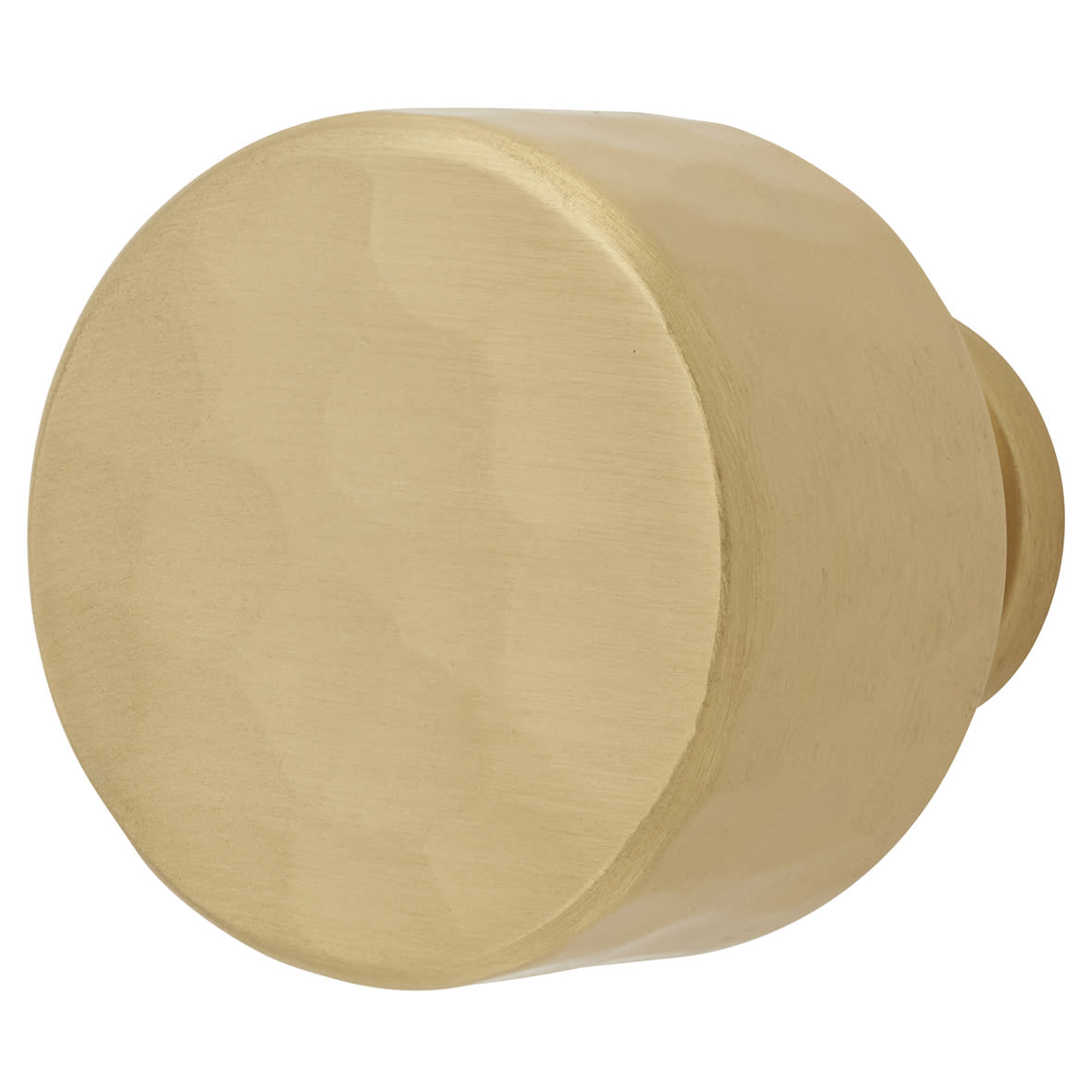 Leila Hammered Round Cabinet Knob - 30mm Diameter - Satin Brass