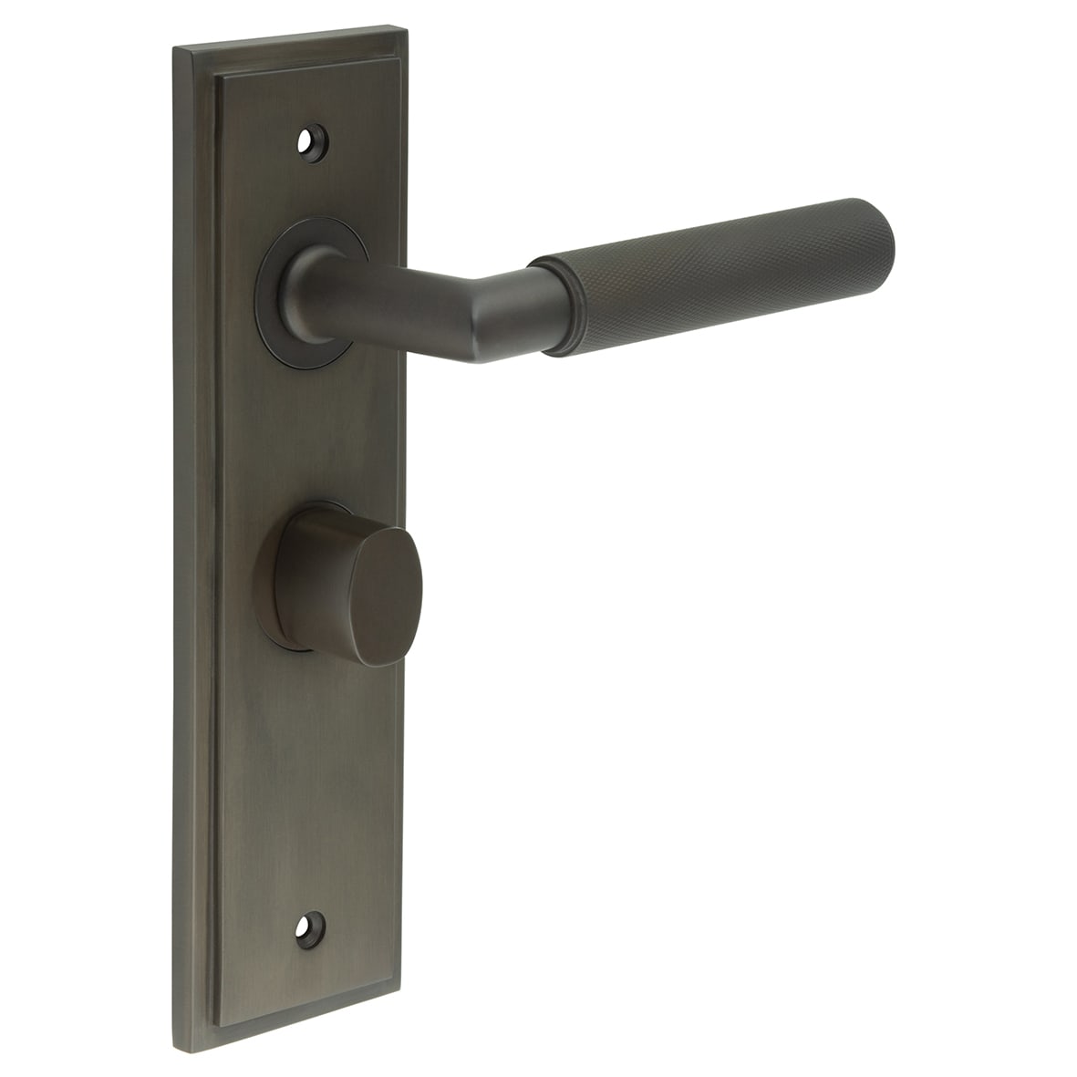 Dark Bronze Fire Rated Bathroom Door Handles - Piccadilly - Inner 2 - 200 x 55mm