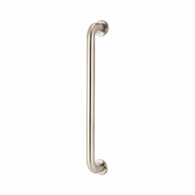 316 Satin Stainless Steel 25mm D-Bar Door Pull Handle on Rose - Bolt Fix - 450mm Centres
