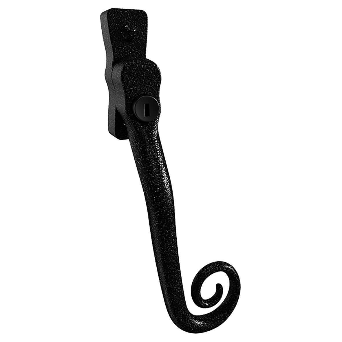Heritage Monkey Tail Locking Espagnolette Casement Window Handle - Right Hand - Heritage Black