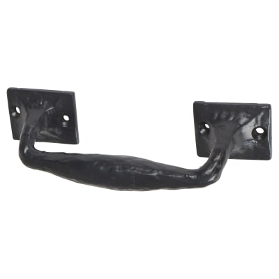 33mm D-Bar Cabinet Pull Handle - 155mm Centres - Antique Black Iron
