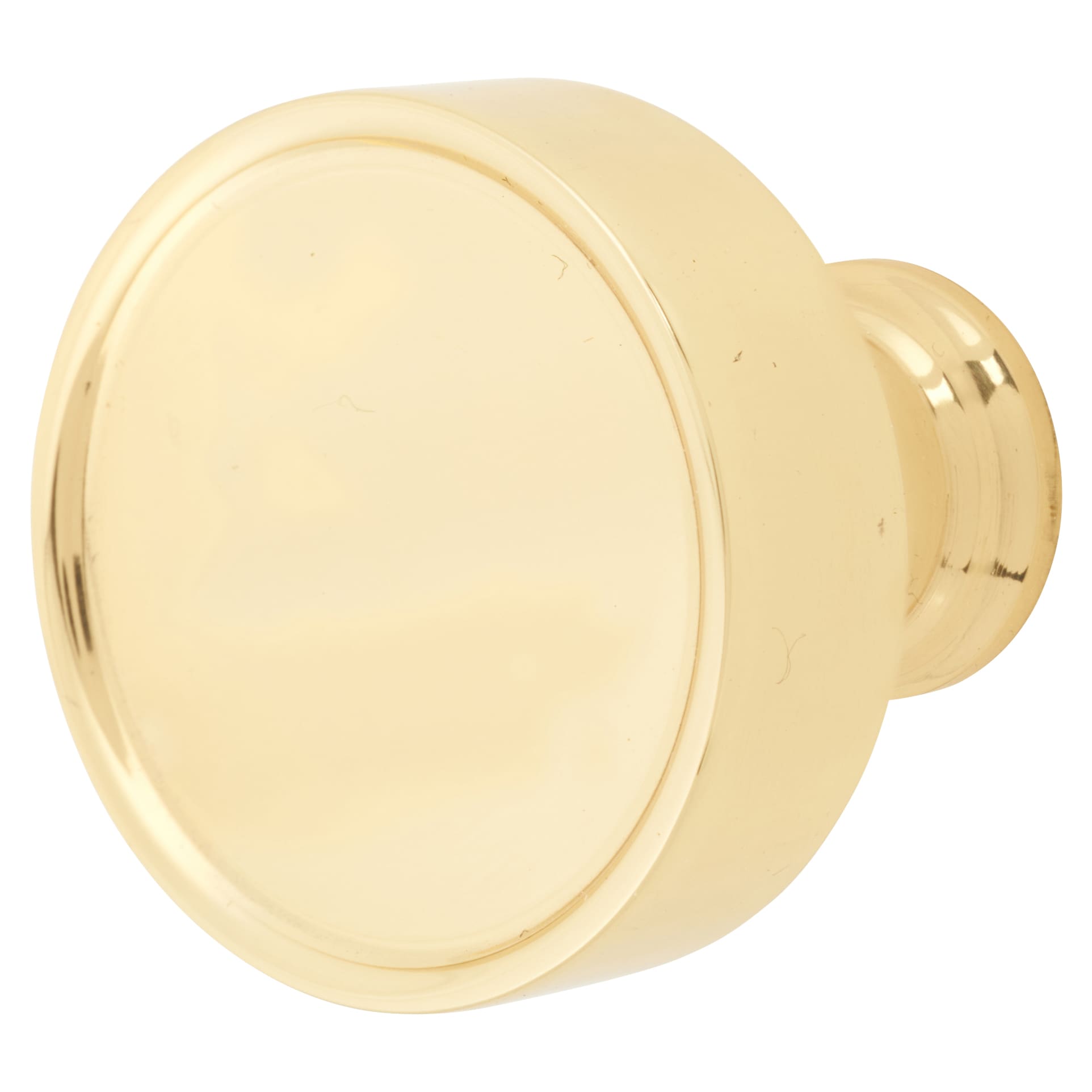 Marcus Florence Round Cabinet Knob - 32mm Diameter - Polished Brass